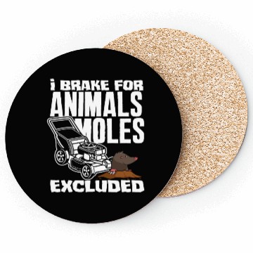 Discover Landscaper Gardener Lawn Mowing Mole Coasters