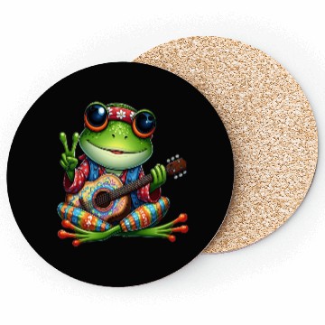 Discover Cute Guitar Frog Coasters
