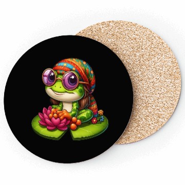 Discover Cute Frog Gift The Flower Coasters