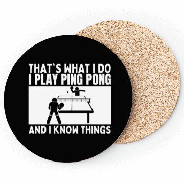 Discover Ping Pong That's What I Do Funny Ping Pong Coasters