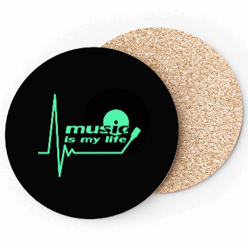 Discover Music is my Party Life Vinyl Record Plate Pulse Coasters