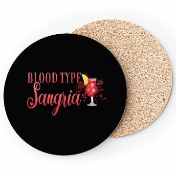 Discover Cocktail Bartender Blood Type Sangria Coasters
