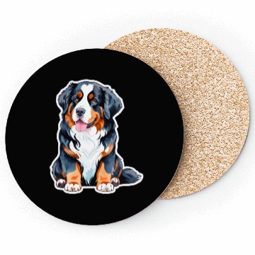 Discover Bernese Mountain Dog Watercolor Coasters