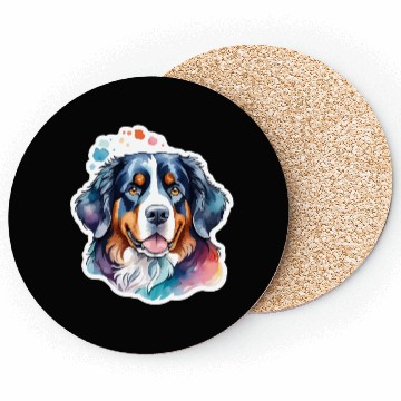 Discover Bernese Mountain Dog Watercolor Coasters