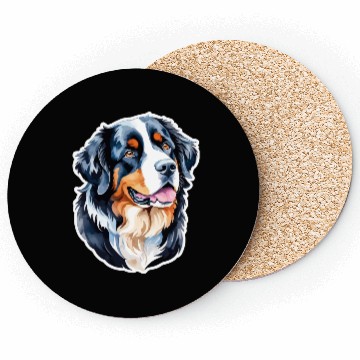 Discover Bernese Mountain Dog Watercolor Coasters