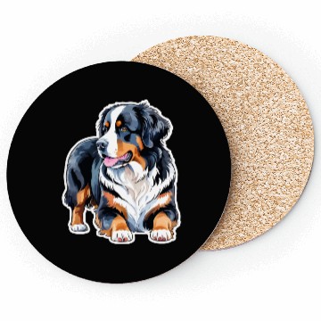 Discover Bernese Mountain Dog Watercolor Coasters