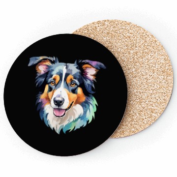Discover Border Collie Watercolor Coasters