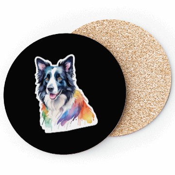 Discover Border Collie Watercolor Coasters