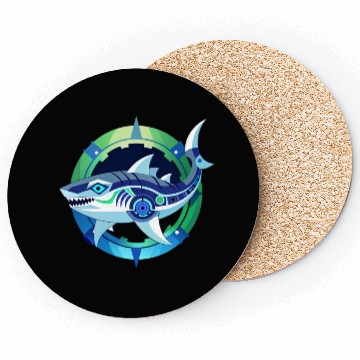 Discover Shark, combines organic and mechanical aesthetics. Coasters