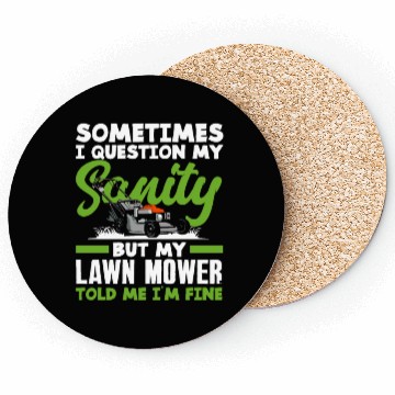 Discover Landscaper Gardener Sanity Lawn Mower Coasters