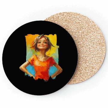 Discover Confidence with bold paint strokes and fearless Coasters