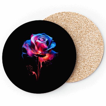Discover Lover Artwork Graphic Flower Coasters