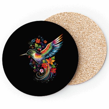 Discover Hummingbird Flowers Colorful Hummindgbird Coasters