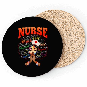 Discover Black Nurse History BLM Afro Coasters
