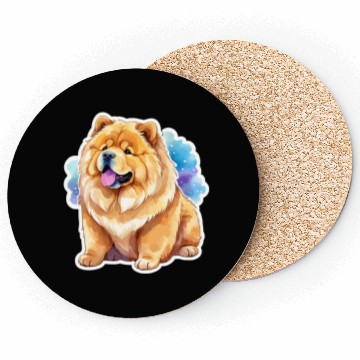Discover Chow Chow Watercolor Coasters