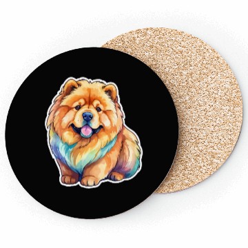Discover Chow Chow Watercolor Coasters