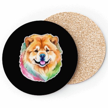 Discover Chow Chow Watercolor Coasters