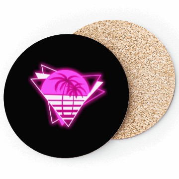 Discover Neon Paradise: Vibrant Palm Design Coasters