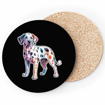 Discover Dalmatian Dog Watercolor Coasters