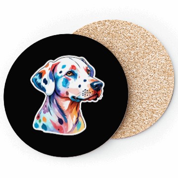 Discover Dalmatian Dog Watercolor Coasters