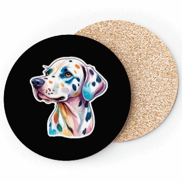 Discover Dalmatian Dog Watercolor Coasters