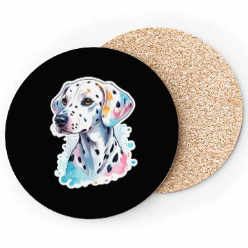 Discover Dalmatian Dog Watercolor Coasters