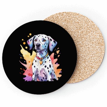 Discover Dalmatian Dog Watercolor Coasters