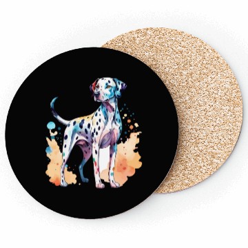 Discover Dalmatian Dog Watercolor Coasters