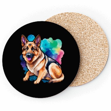 Discover German Shepherd Watercolor Coasters