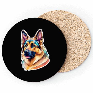 Discover German Shepherd Watercolor Coasters