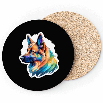Discover German Shepherd Watercolor Coasters