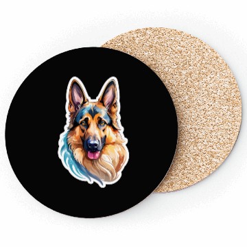 Discover German Shepherd Watercolor Coasters