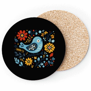 Discover Bird in Flowers Coasters