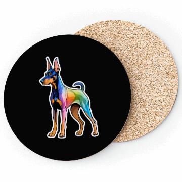 Discover Dobermann Watercolor Coasters