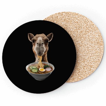 Discover Camel Eating Ramen Realistic Coasters