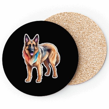 Discover Belgian Shepherd Watercolor Coasters