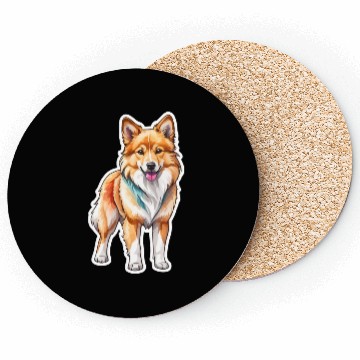Discover Icelandic Sheepdog Watercolor Coasters