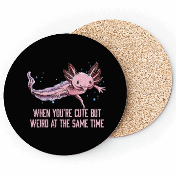 Discover When Cute but Weird at the Same Time Axolotl Anima Coasters