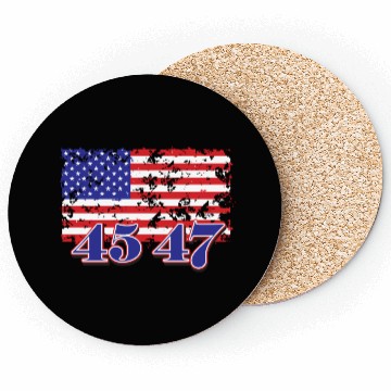 Discover Grunge American Flag with Vibrant Numbers Coasters