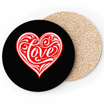 Discover Tribal Love Heart LIKE US ON FACEBOOK # Coasters
