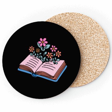 Discover flowers growing from book Coasters