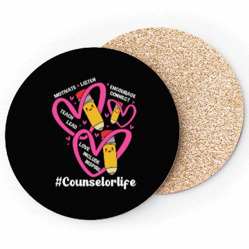 Discover Back To School Counseling School Counselor Life Coasters