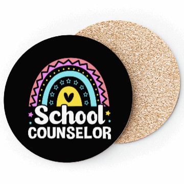 Discover Cute Rainbow Counseling Awareness School Counselor Coasters
