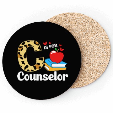Discover Leopard Print Back To School For School Counselor Coasters