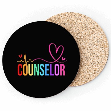 Discover Retro Counseling Awareness School Counselor Coasters