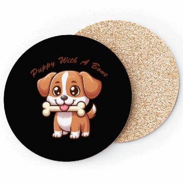 Discover Puppy with a bone Coasters