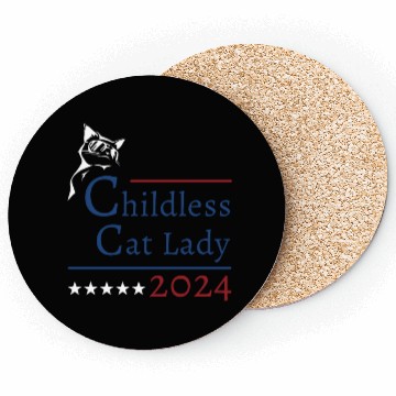 Discover "Childless Cat Lady" Kamala Harris 2024 Coasters