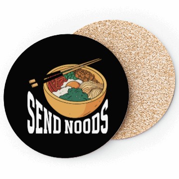 Discover Send Noods Funny Japanese Ramen Noodle Coasters