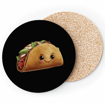 Discover Happy Tacos Realistic Coasters