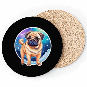 Discover Pug Watercolor Coasters